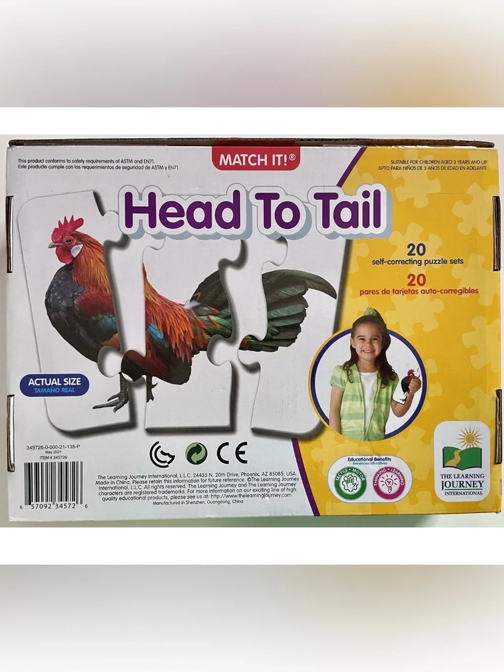 Match It Head To Tail Kids Puzzle 20 puzzle sets